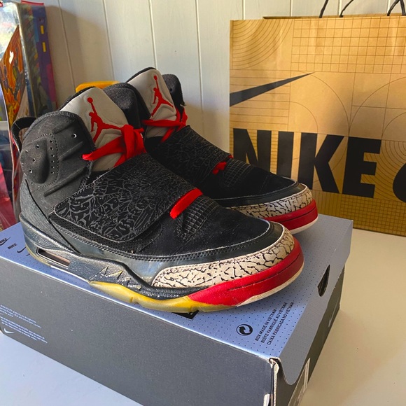 ๐ฅ Nike Air Jordan Son Of Mars Mid Low Bred Black Athletic Suede SZ 10!!!!! ๐ฑ - Picture 8 of 16